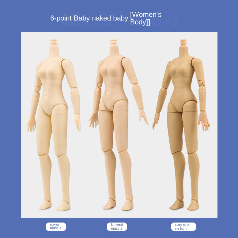 Mô Hình Cơ Thể Búp Bê Nam Nữ 6 Khớp 30cm
