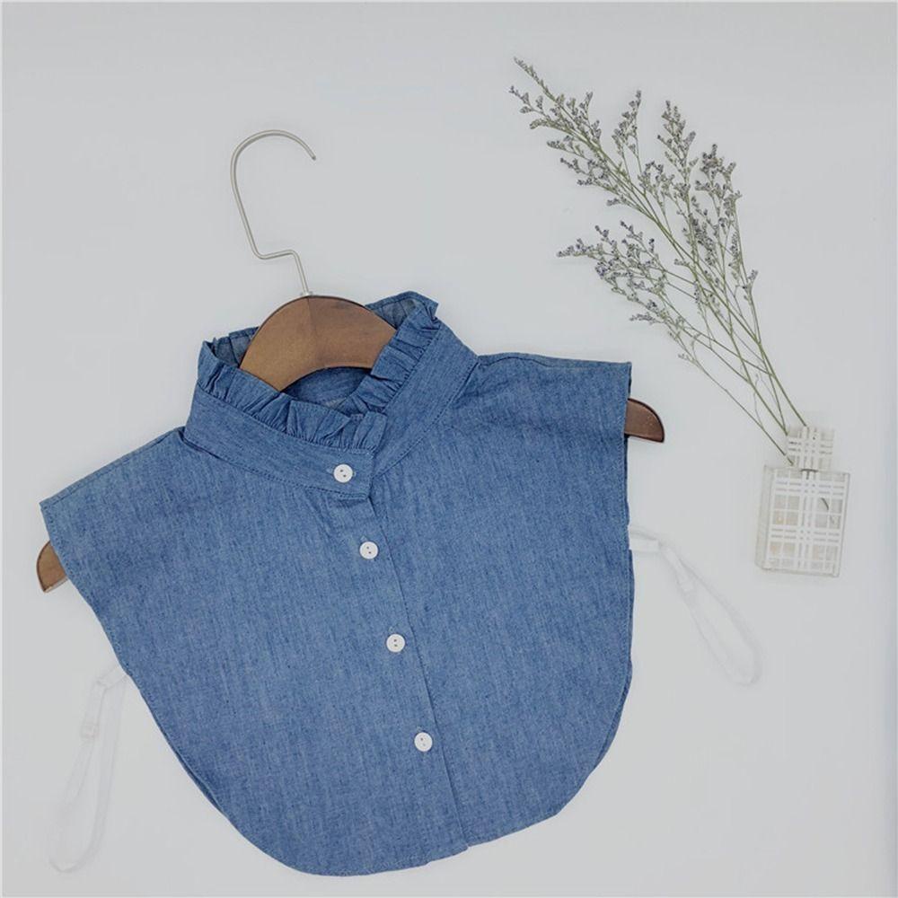 EPOCH Cổ Áo Sơ Mi Giả Họa Tiết Kẻ Sọc Thời Trang Ngọt Ngào Cho Nữ