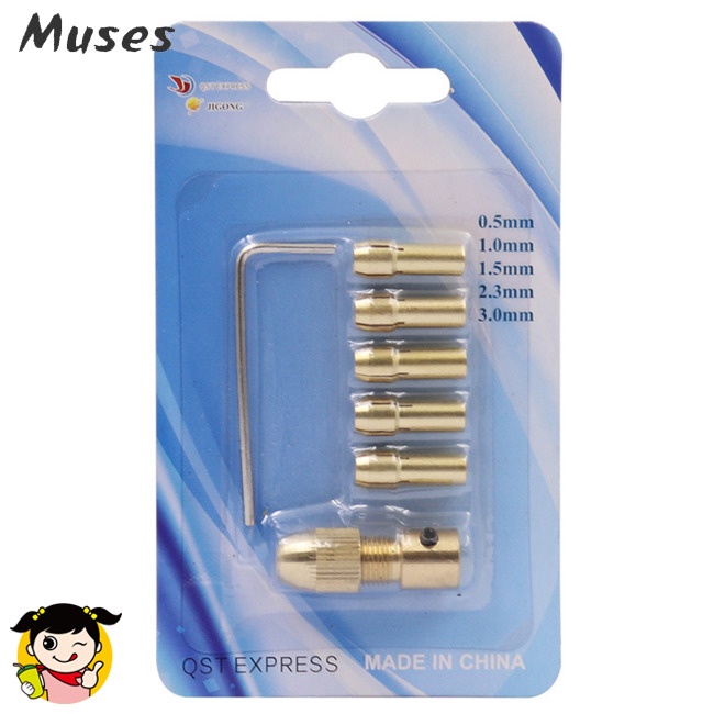 Trục Khoan Micro 7 Món Bằng Đồng Thau 2.35mm / 3.17 / 405 / 5 Chất Lượng Cao