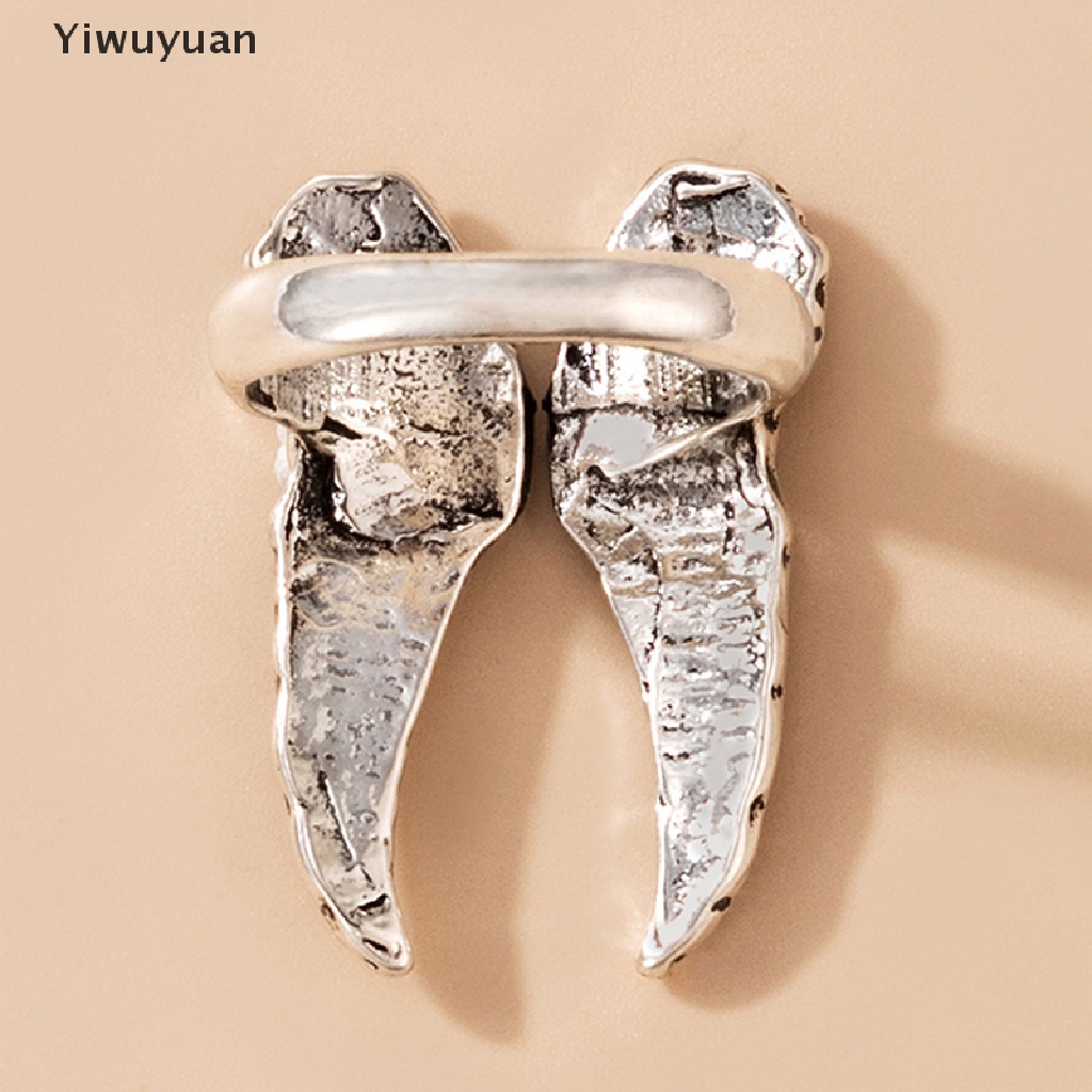 &lt; Yiwuyuan &gt; Nhẫn Hình Cánh Thiên Thần Có Thể Điều Chỉnh Phong Cách Punk Hip Hop Cổ Điển Thích Hợp Làm Quà Tặng Cho Nữ