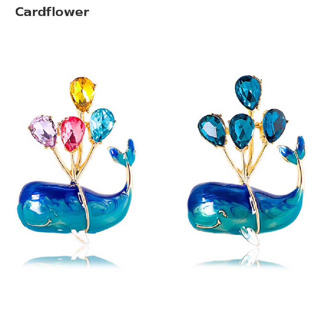 &lt; Cardflower &gt; Trâm Cài Áo Hình Cá Voi Bong Bóng Bay Thời Trang Cho Nữ