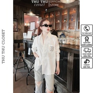 Áo sơ mi trắng chữ túi siêu đẹp. Size S M
