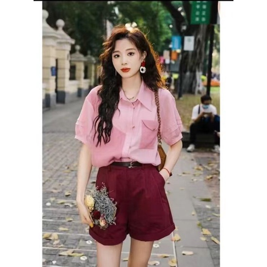 Áo Sơ Mi Ngắn Tay Phong Cách Hong Kong Cổ Điển Cao Cấp Thời Trang Mùa Hè 2023 Mới