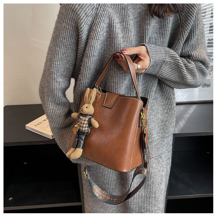 Túi Xách Bucket Cỡ Lớn Phong Cách Retro Thời Trang