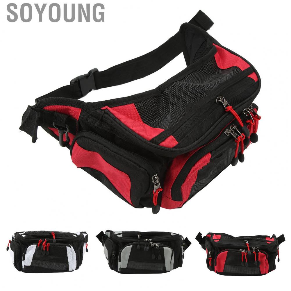 Soyoung Motorcycle Waist Bag  Racing Fanny Pack Oxford Cloth Portable Adjustable Belt Internal Mesh Pockets for Motorbike