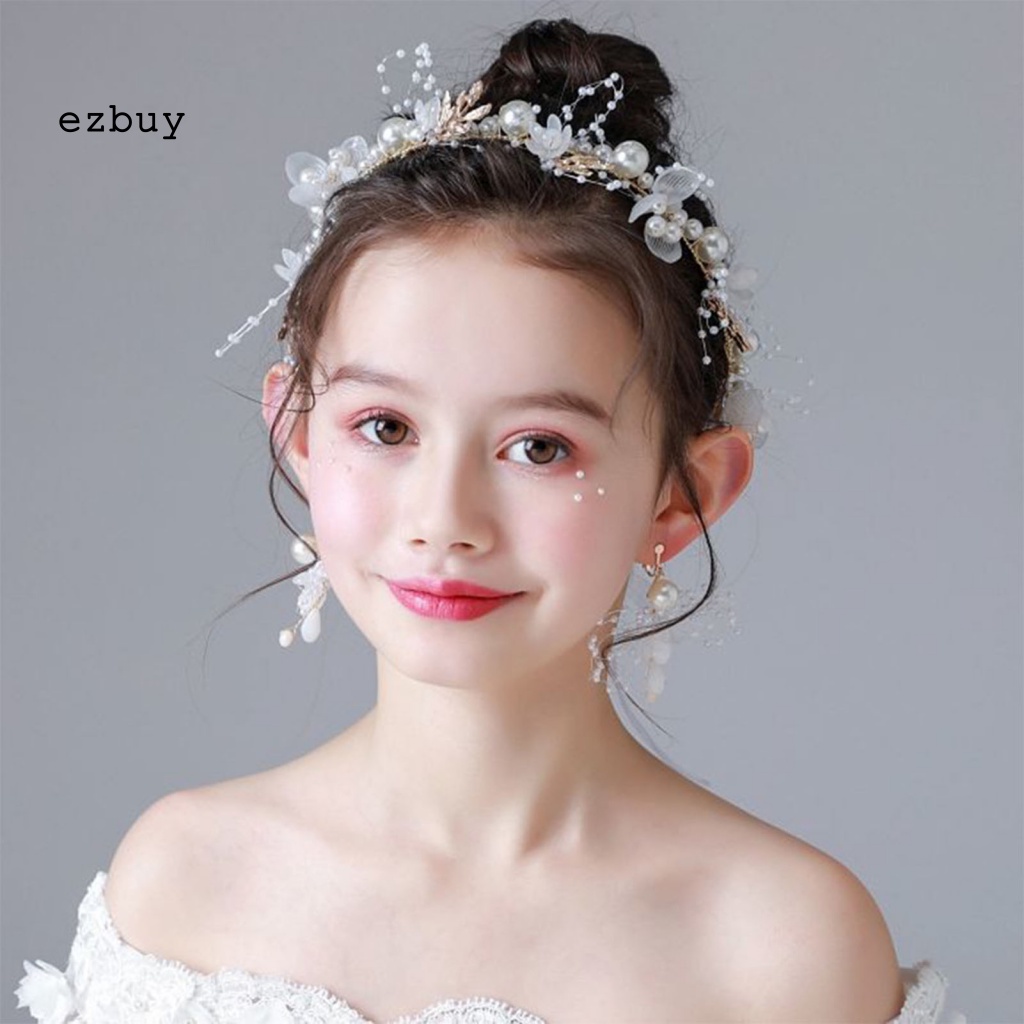 Cài Tóc Bằng Hợp Kim Phối Ren Hoa Xinh Xắn Thời Trang Cho Bé Gái