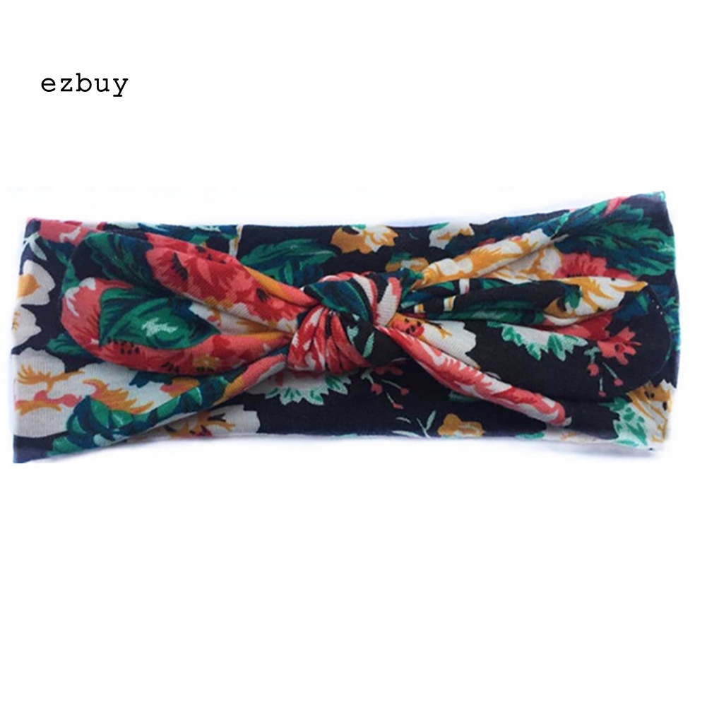 Băng Đô Thắt Nút In Họa Tiết Hoa Làm Phụ Kiện Chụp Ảnh Cho Bé Gái Sơ Sinh