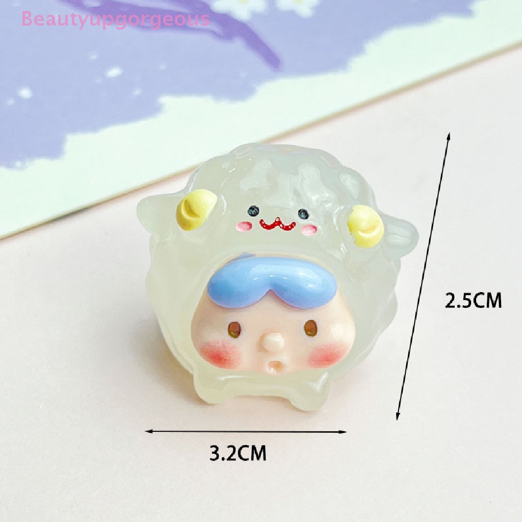 Mô Hình Cung Hoàng Đạo Hoạt Hình Mini 2cm Dạ Quang Bằng Nhựa Resin Phong Cách Kawaii