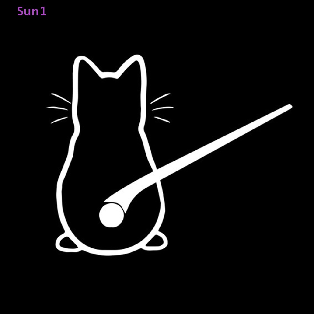 Miếng Dán Vinyl Chống Thấm Nước Hình Mèo Hoạt Hình Vui Nhộn Sun1 > Trang Trí Cần Gạt Nước Phía Sau Xe Hơi