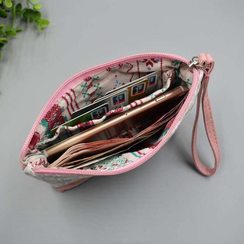 Ví Dài Nhiều Ngăn Bằng Vải Canvas Có Khóa Kéo Dành Cho Nữ