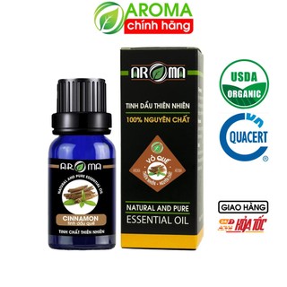 Tinh dầu Quế AROMA Cinnamon, tinh dầu thơm phòng khử mùi dưỡng da ngăn mụn, nguyên chất thiên nhiên