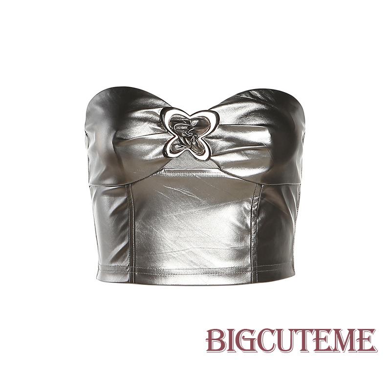 Áo Ống Cổ Thuyền Màu Trơn Có Khóa Kéo Thời Trang Đường Phố Cho Nữ