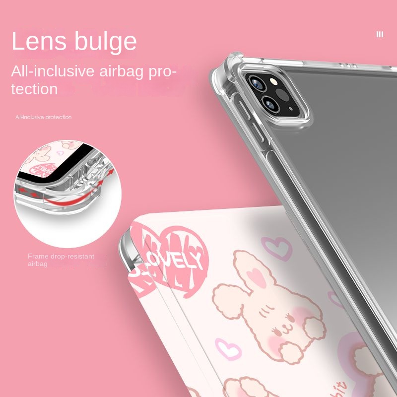 Bao Da Máy Tính Bảng Nắp Gập Ba Ngăn Đựng Bút Cho iPad Air4 2021 Pro 11 gen9 gen8 gen710.2 7th 8th Air3 / Pro 10.5 mini4 / 5 Ốp