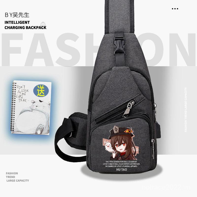 ★Genshin Impact★Túi Đeo Chéo Ngực In Hình Anime Hutao cos Game Merchandise Thời Trang Cho Nam Và Nữ