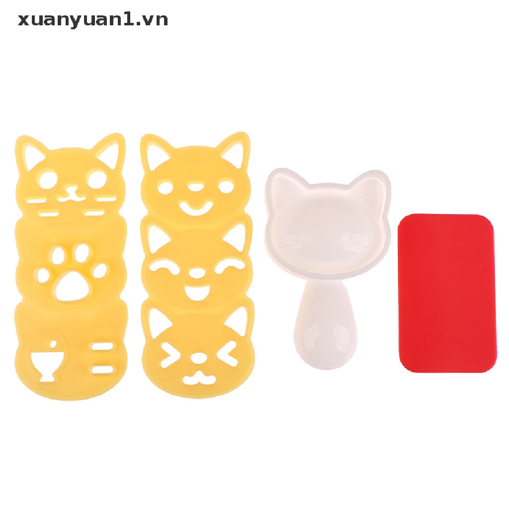 Khuôn Làm Cơm Nắm Hình Mèo Đáng Yêu