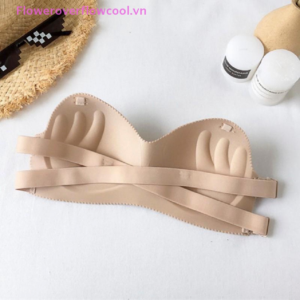 Áo Lót Nâng Ngực Không Gọng Không Đường May Thoáng Khí Màu Trơn Cho Nữ