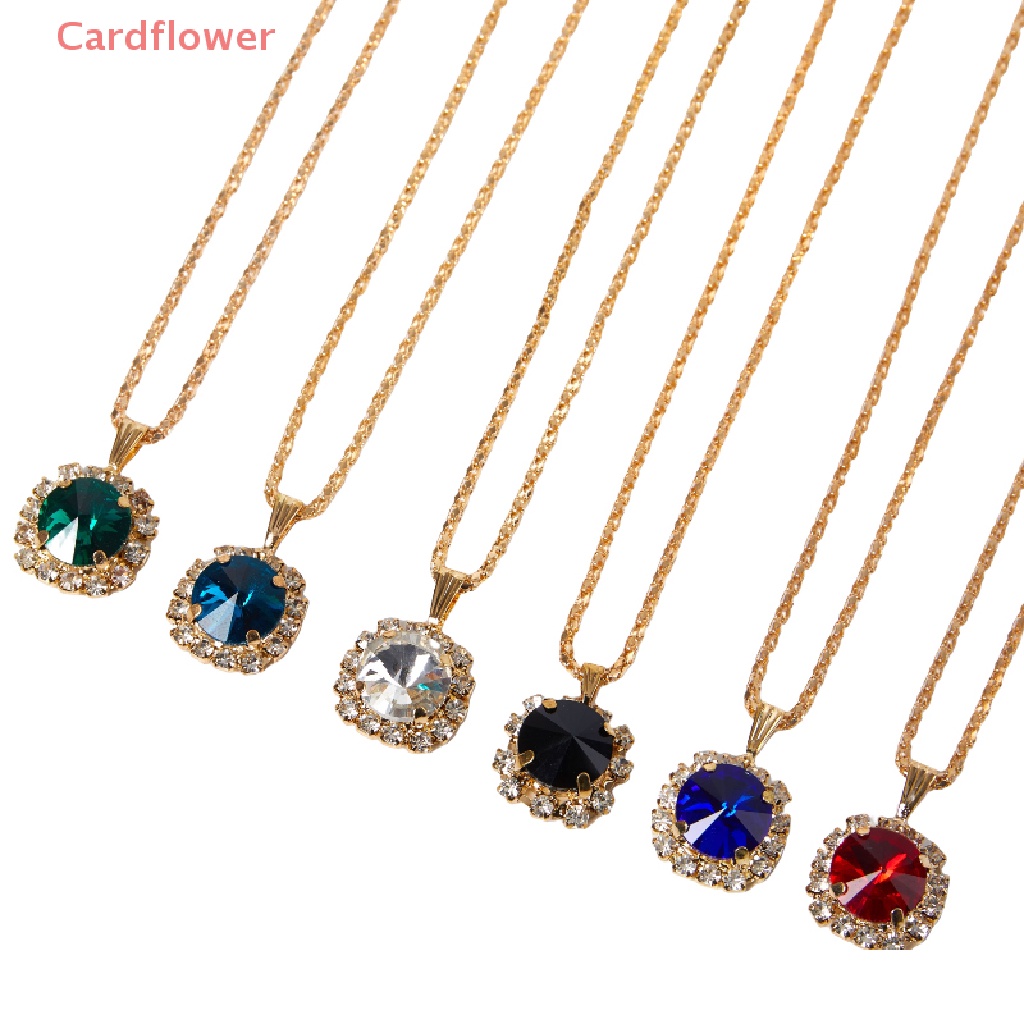 1 Bộ Trang Sức Gồm Vòng cổ + Nhẫn + Bông Tai Pha Lê Tròn Nhiều Màu Phong Cách Hàn Quốc Thời Trang Cho Nữ