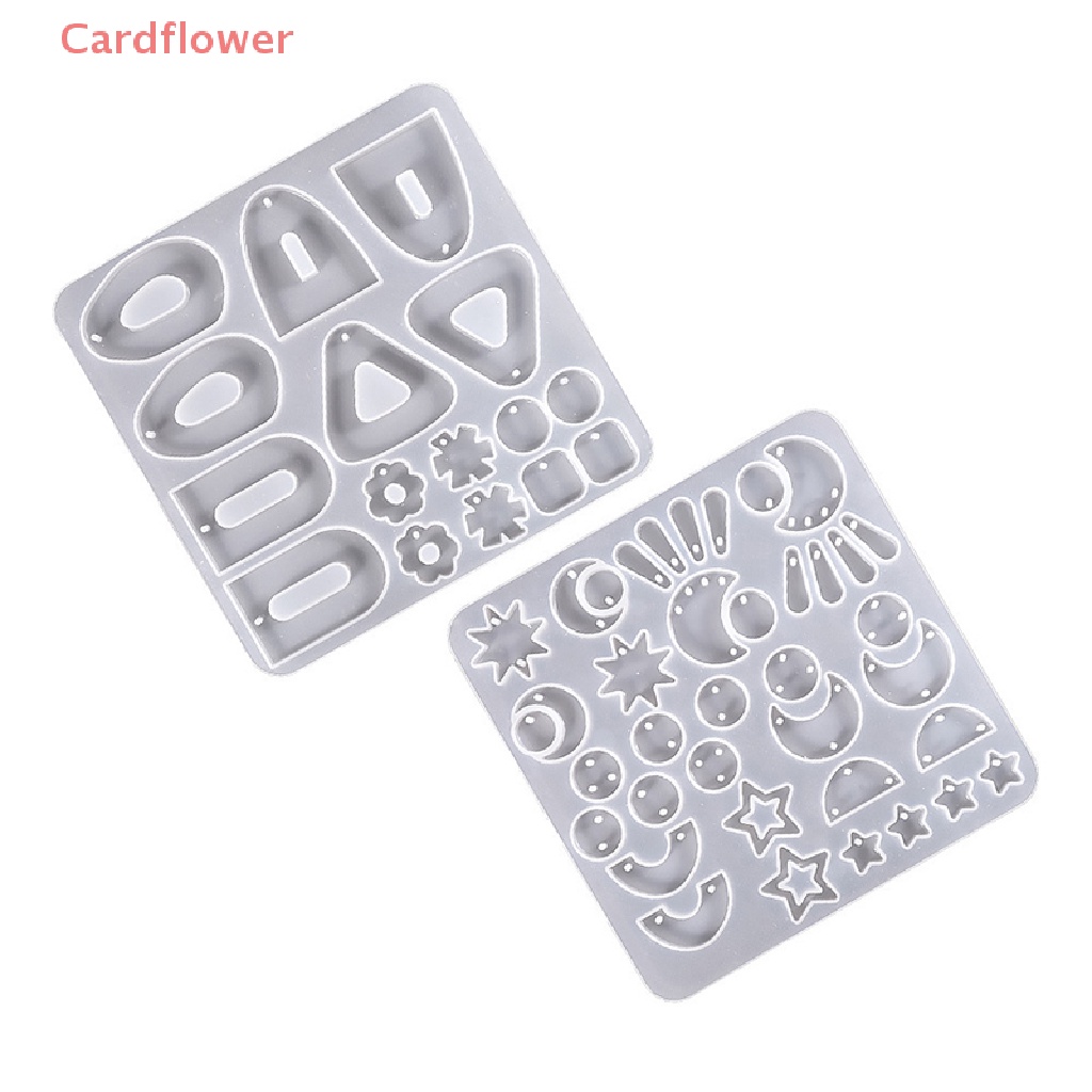 Khuôn Silicon Làm Móc Khóa Hình Oval / Mặt Trăng / Trái Tim Bằng Pha Lê Epoxy DIY Mới