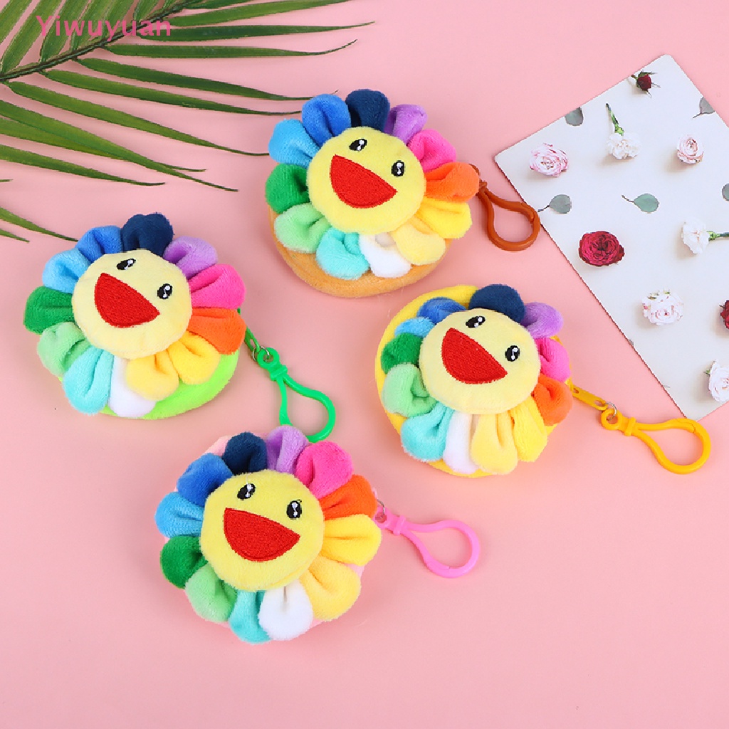 1 Móc Khóa Hình Hoa Hướng Dương Cười Nhồi Bông Nhiều Màu Mới