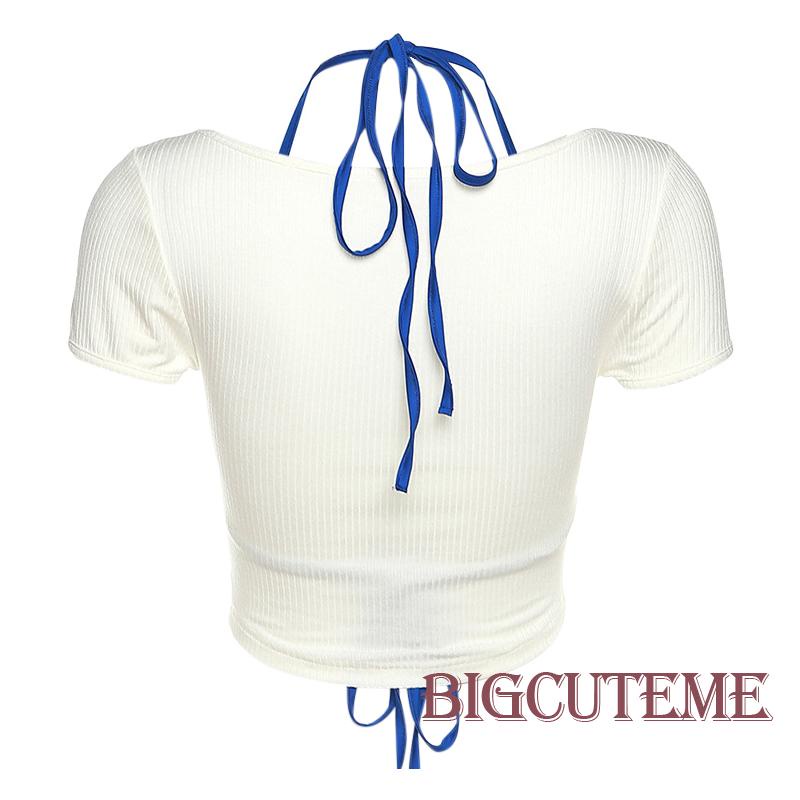 Bộ Trang Phục 2 Mảnh Gồm Áo Bra + Áo Croptop Cổ Vuông Tay Ngắn Và Quần Short Thời Trang Cho Nữ