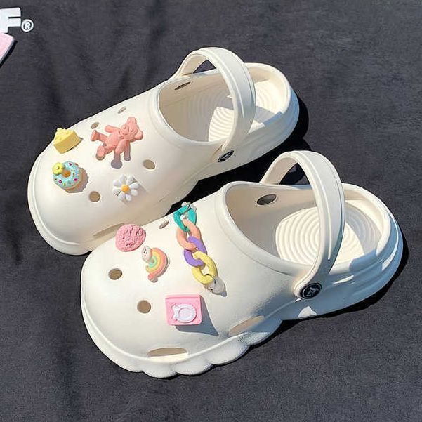 Dép Sandal Đục Lỗ Chống Trượt Hình Gấu Hồng Dễ Thương Thời Trang Đi Biển Mùa Hè 2022 Cho Bạn Gái