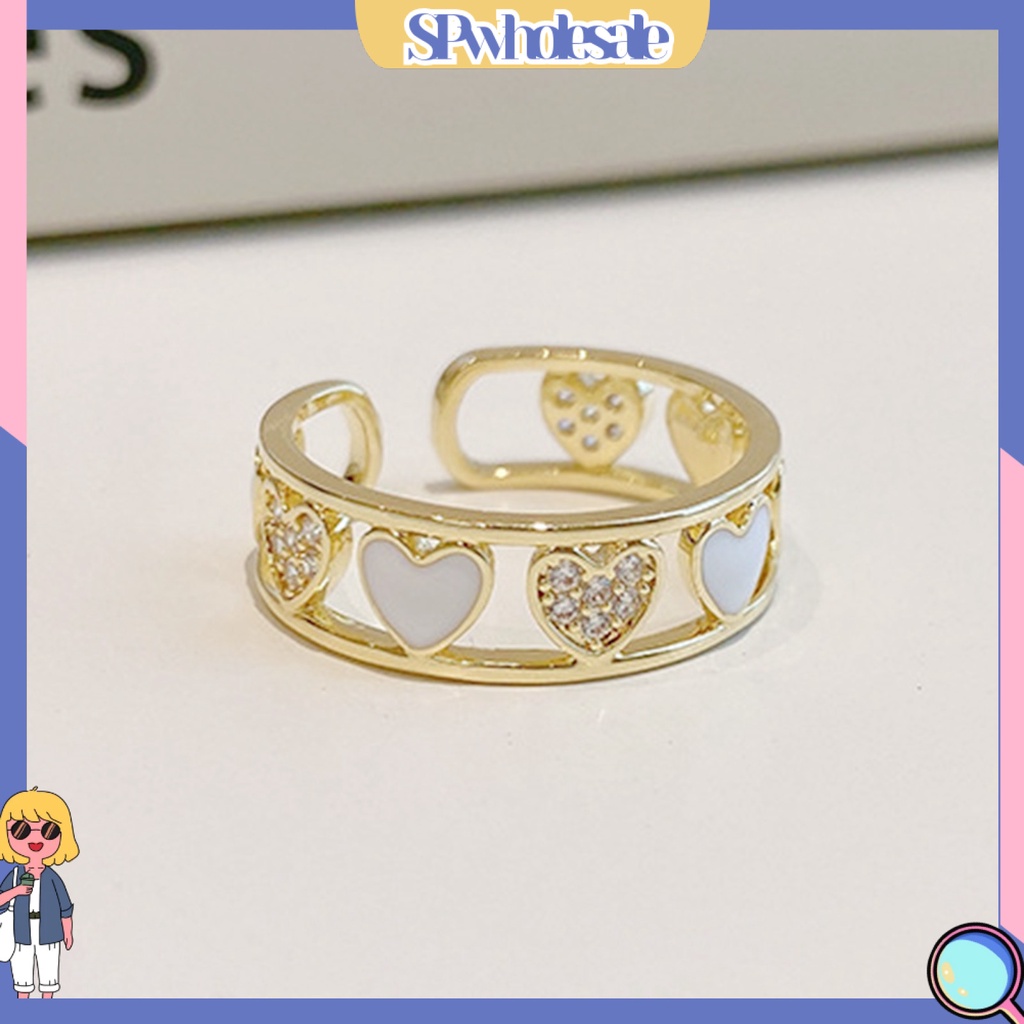 <SPwholesale> Nhẫn Hình Trái Tim Bằng Đồng Thời Trang Dành Cho Nữ