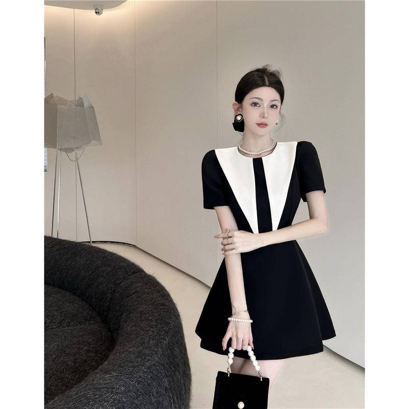 Phong Cách Sang Trọng Cao Cấp Đầm Ôm Eo Mỏng Cỡ Lớn Phong Cách Đường Phố Pháp Thời Trang Mùa Hè Niche
