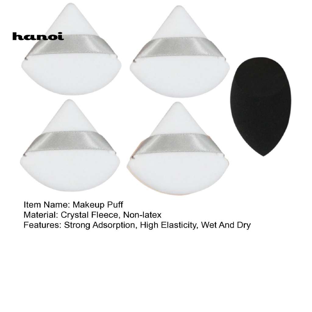 1 Bộ Mút Trang Điểm Đa Năng Hình Tam Giác Tiện Dụng