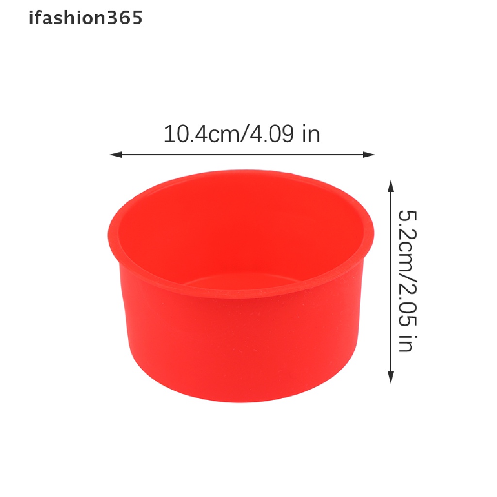 1 Khuôn Nướng Bánh Tròn Mini 4 Inch Bằng Silicon Chống Dính DIY