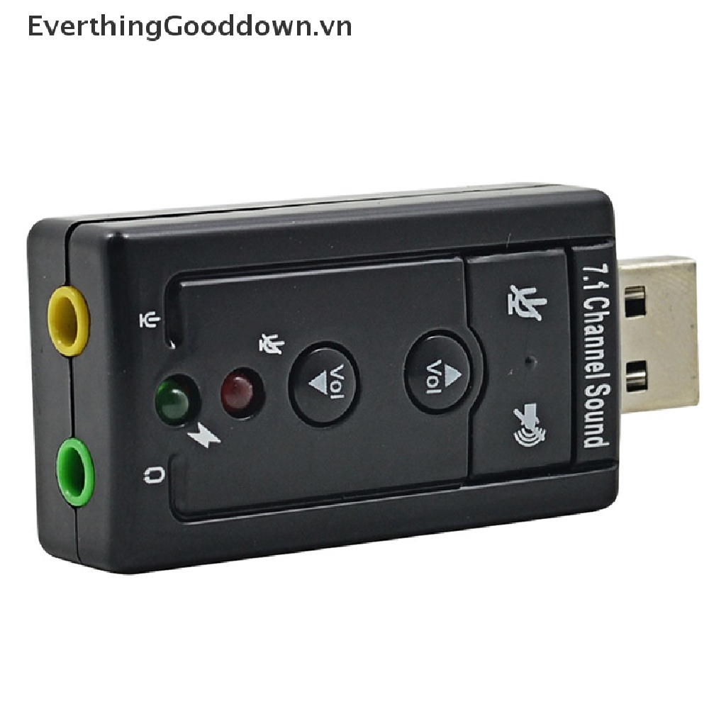 Thẻ Âm Thanh Nổi 3D USB 7.1 Jack 3.5mm Chuyên Dụng Cho Laptop
