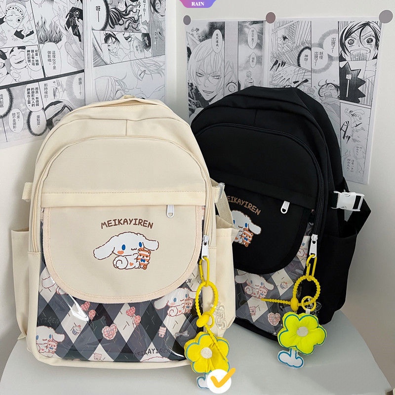 Ba Lô Đi Học / Du Lịch Sức Chứa Lớn Có Khóa Kéo Phong Cách Anime Sanrio Cinnamoroll Nhật Bản Mới Cho Nữ [RAIN]