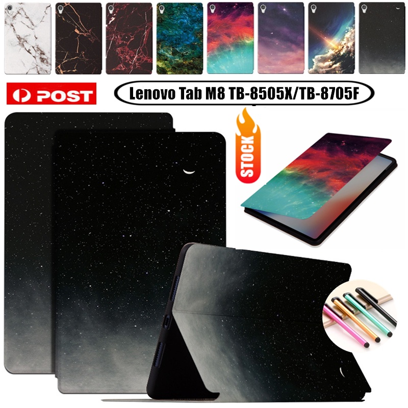 Bao Da PU Nắp Gập Mỏng Chống Sốc Cho Lenovo Tab M8 TB-8505F / TB-8505X / M8 (2nd Gen) TB-8705F (FHD) / M8 (3rd Gen) TB-8506F Ốp