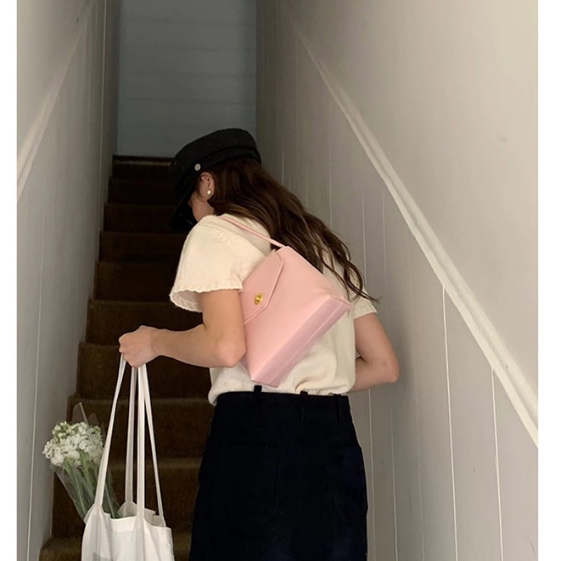 Túi đeo dưới cánh tay / Đeo Cánh Tay Đơn Màu Hồng niche Hàn Quốc Ngọt Ngào Và Đa Năng Mới Cho Nữ