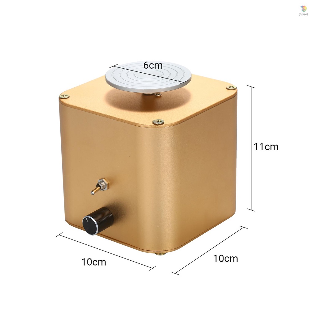 Máy Điêu Khắc Đất Sét Điện Tử 6cm Có Bánh Xe Xoay Tốc Độ Và Đồng Hồ Cho Người Lớn Và Trẻ Em