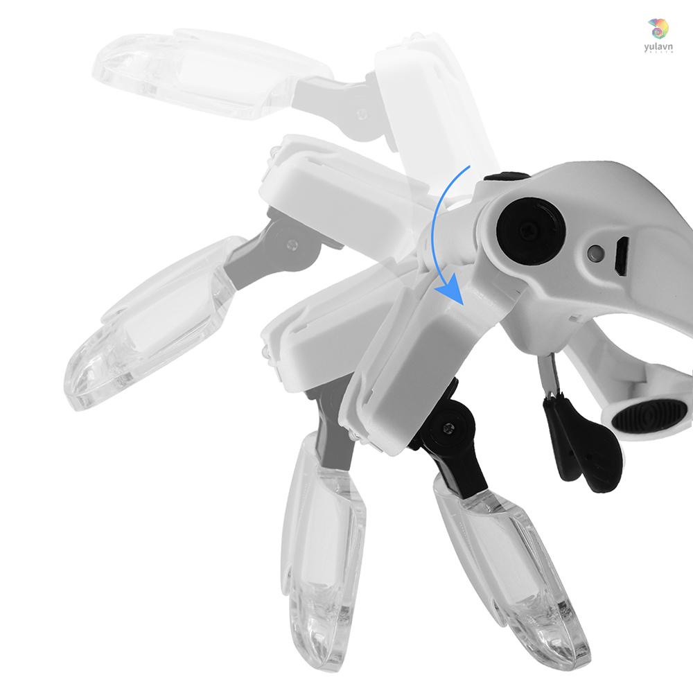 Kính Lúp Đeo Đầu 5 Thấu Kính 1.0X-3.5X Kèm 2 Đèn LED Và Sạc USB Chất Lượng Cao