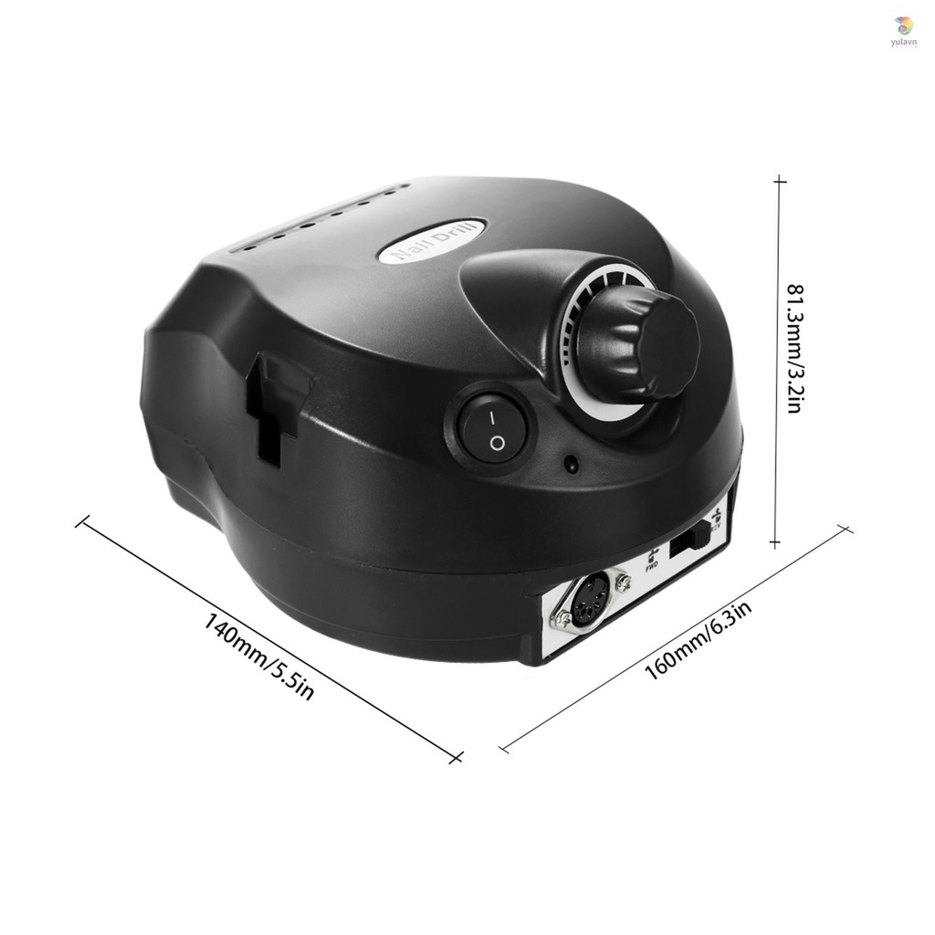 Máy Mài Móng Tay Chuyên Nghiệp 30000RPM E-Ple Phích Cắm EU Tiện Dụng Đen