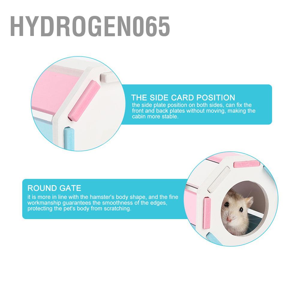 Hydrogen065 Thú Cưng Nhỏ Tự Làm Kênh Nhà Chơi Đồ Trang Trí Lồng Cung Cấp Cho Hamster Chuột Lang Chinchilla