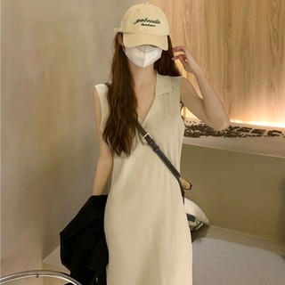 Đầm Dệt Kim Không Tay Dáng Dài Qua Gối Phong Cách retro Thời Trang Cho Nữ-AA1500