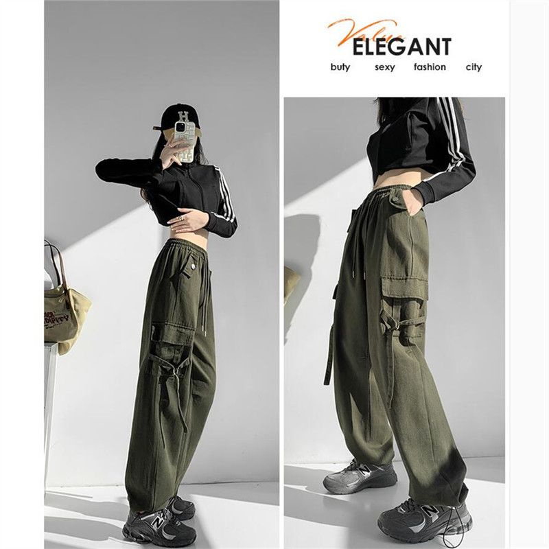 Quần Dài Lưng Cao Ống Rộng Màu Đen Thời Trang Cá Tính Cho Nữ