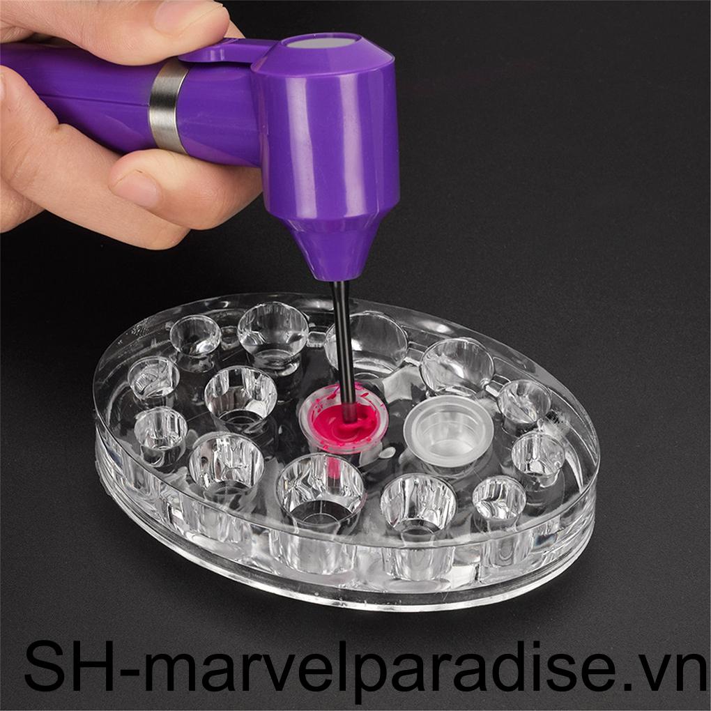 Máy Khuấy Mực Bằng Nhựa Chuyên Dụng Nhiều Màu Sắc Kèm 5 Que Khuấy