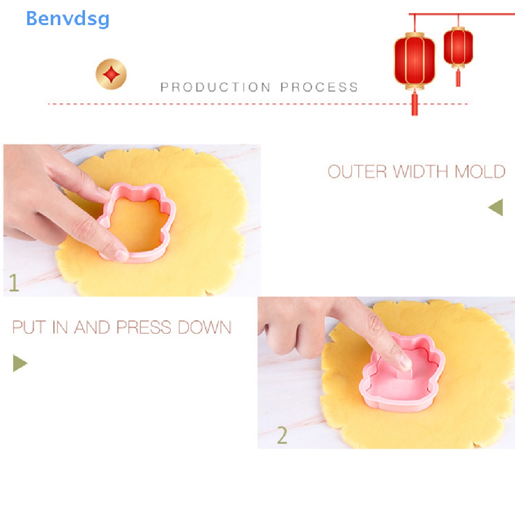 Bộ 6 Khuôn Cắt Bánh Quy Họa Tiết Hoạt Hình 3D Phong Cách Trung Quốc