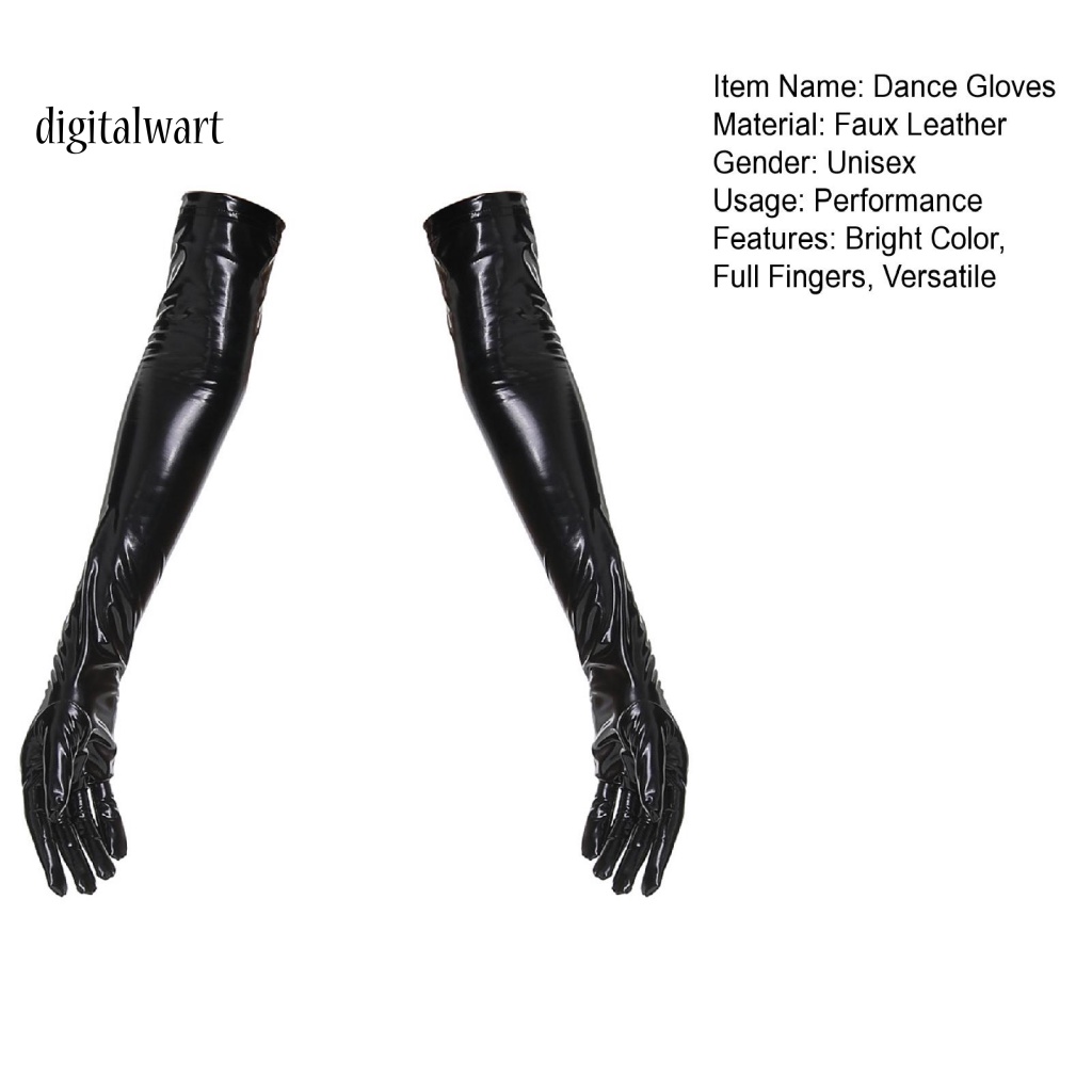 Kỹ Thuật Số| 1 Đôi Găng Tay Da Giả Màu Trơn Độ Đàn Hồi Cao Dùng Biểu Diễn Nhảy Múa Sân Khấu