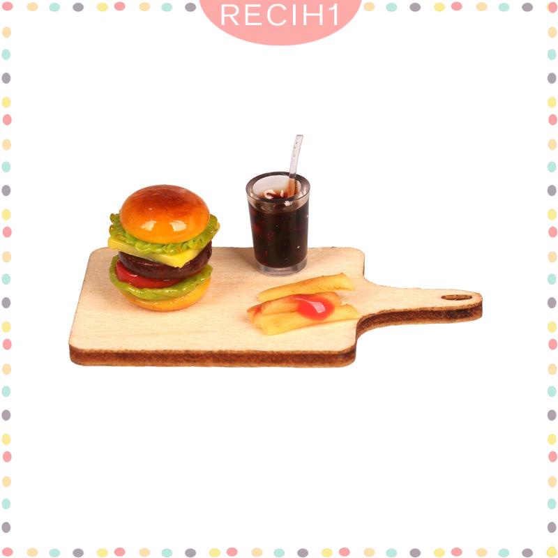 Bộ Đồ Chơi Thức Ăn Nhanh Thu Nhỏ Trang Trí Tiểu Cảnh Tỉ Lệ 1: 12
