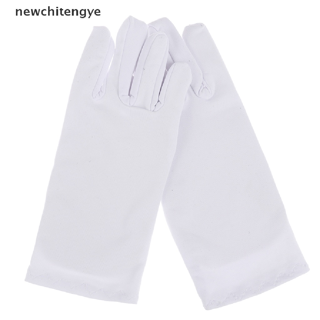 1 Đôi Găng Tay Cotton Màu Trắng Áo Thun In Chữ Yete Cá Tính Hợp Thời Trang