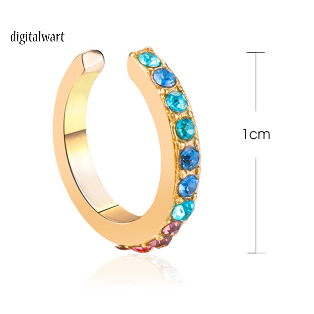 Kỹ Thuật Số| 1 Khuyên Kẹp Vành Tai Chữ U Đính Đá Thời Trang