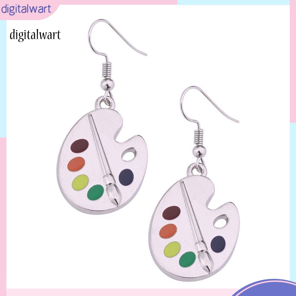 Kỹ Thuật Số| Bông Tai Dạng Móc Treo Hình Bảng Màu Vẽ Thời Trang Cho Nữ