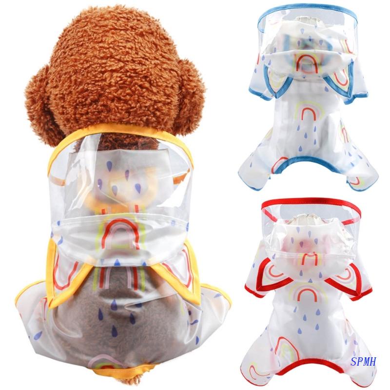 Áo Mưa Trong Suốt Có Mũ Trùm Tiện Dụng Dành Cho Cún Cưng
