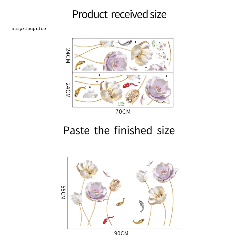 1 Bộ Miếng Dán Tường Bằng PVC Tự Dính Dễ Dán Chắc Chắn Dùng Trang Trí Nhà Cửa
