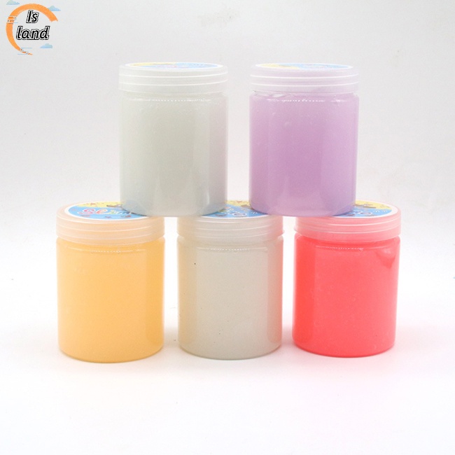[IS] Đồ Chơi Slime Hạt Xốp Pha Lê Màu Trơn Phát Sáng Diy Cho Trẻ Em