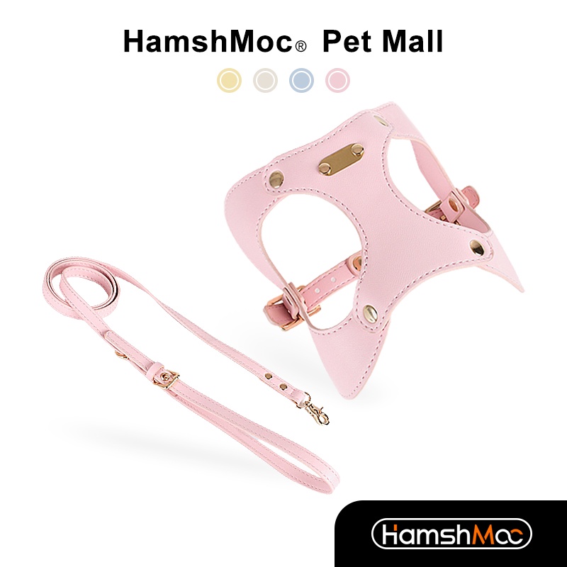 HamshMoc Bộ Dây Dắt Thú Cưng Đi Dạo Bằng Da Bền Thoải Mái Có Tay Cầm Điều Chỉnh Được